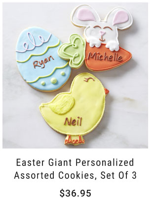  Easter Giant Personalized Assorted Cookies, Set 0f 3 $36.95 