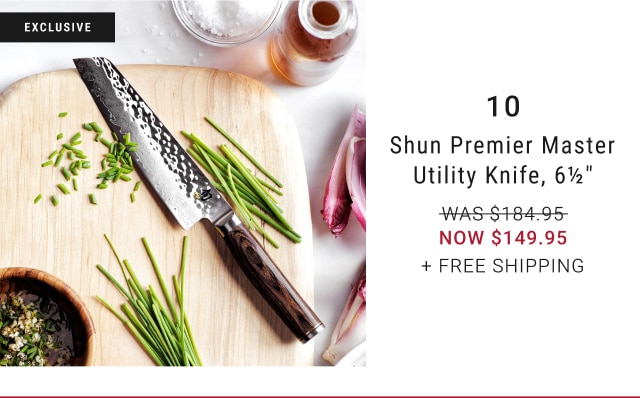 10 Shun Premier Master Utility Knife, 6%" WAS-5184:95 NOW $149.95 FREE SHIPPING 