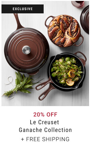 20% Off Le Creuset Ganache Collection + free shipping