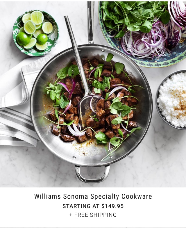 Williams Sonoma's Warehouse Sale Includes Cookware Essentials from