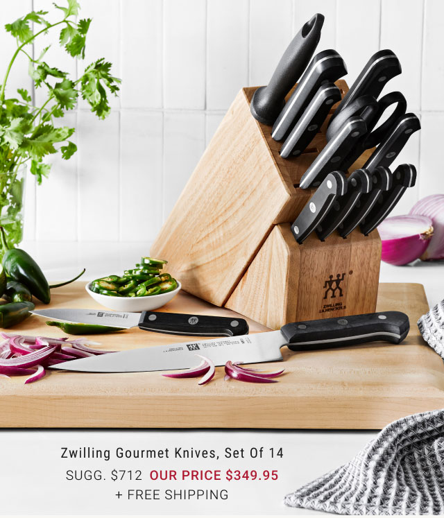 Zwilling Gourmet Knives, Set of 14 Our price $349.95 + Free shipping