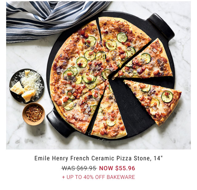 Emile Henry French Ceramic Pizza Stone, 14" NOW $55.96 + Up to 40% Off Bakeware