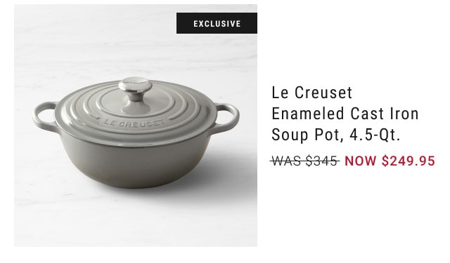 Le Creuset Enameled Cast Iron Soup Pot, 4.5-Qt. NOW $249.95