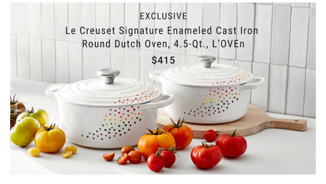 Exclusive - Le Creuset Signature Enameled Cast Iron Round Dutch Oven, 4.5-Qt., L’OVEn - $415