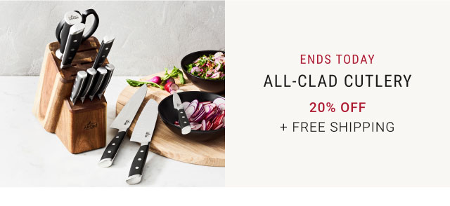 All-Clad Cutlery 20% off + free shipping