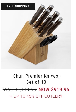 Shun Premier Knives, Set of 10 - NOW $919.96 + Up to 45% Off cutlery