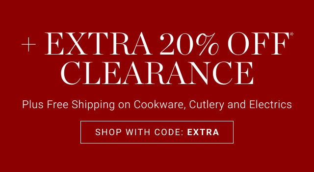 + extra 20% off clearance - shop with code: extra
