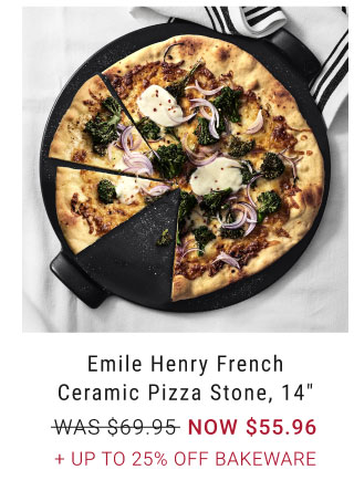Emile Henry French Ceramic Pizza Stone, 14" NOW $55.96 + Up to 25% Off bakeware