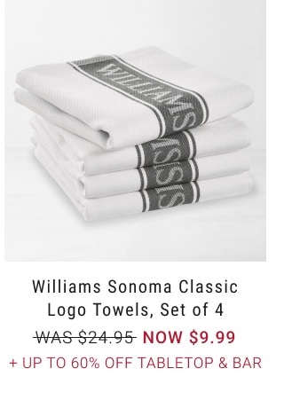 Williams Sonoma Classic Logo Towels, Set of 4 - NOW $9.99 + Up to 60% Off tabletop & bar