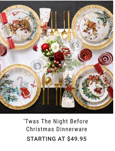 ‘Twas the Night Before Christmas Dinnerware Starting at $49.95