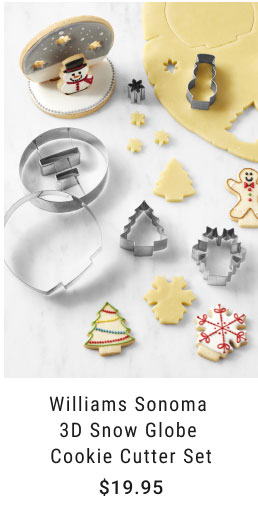 Williams Sonoma 3D Snow Globe Cookie Cutter Set - $19.95