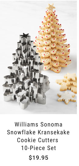 Williams Sonoma Snowflake Kransekake Cookie Cutters 10-Piece Set - $19.95