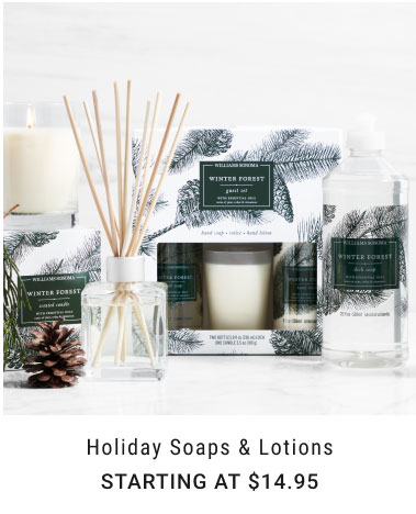 Holiday Soaps & Lotions Starting at $14.95