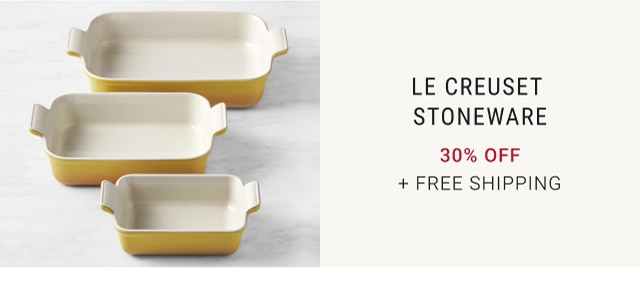 Le Creuset Stoneware 30% off