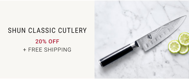 Shun Classic Cutlery 20% Off + Free Shipping