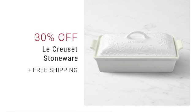 30% off le Creuset Stoneware + free shipping