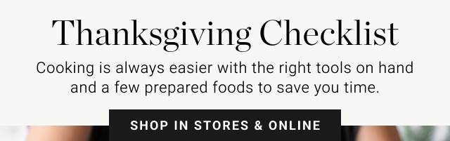 Thanksgiving Checklist - shop in stores & online