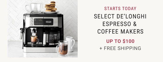 Select De’Longhi Espresso & Coffee Makers - Up to $100 + Free Shipping