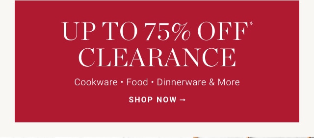 up to 75% off clearance - shop now