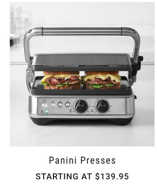 Panini Presses Starting at $139.95