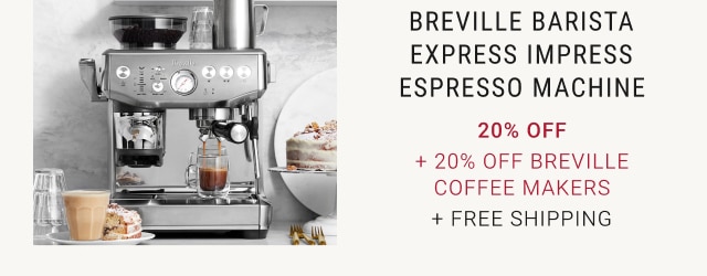 Breville Barista Express Impress Espresso Machine - 20% off + 20% Off Breville Coffee Makers + Free Shipping