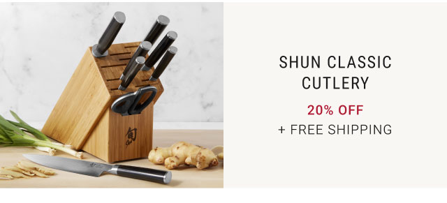 Shun Classic cutlery 20% Off + Free Shipping