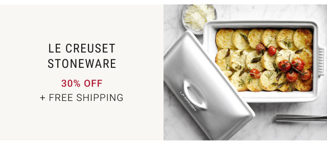 Le Creuset stoneware 30% off + Free Shipping