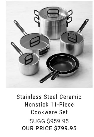 GreenPan Stanley Tucci Stainless-Steel Ceramic Nonstick Saute Pan