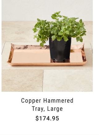 Copper Hammered Tray, Large - Starting at $174.95