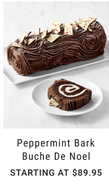 Peppermint Bark Buche De Noel Starting at $89.95