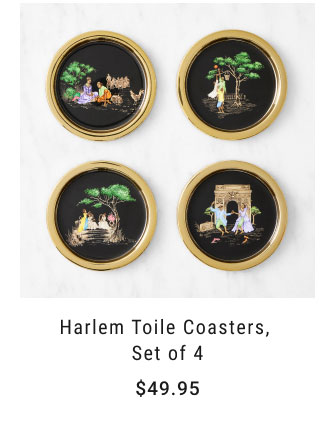 Harlem Toile Coasters, Set of 4 - $49.95