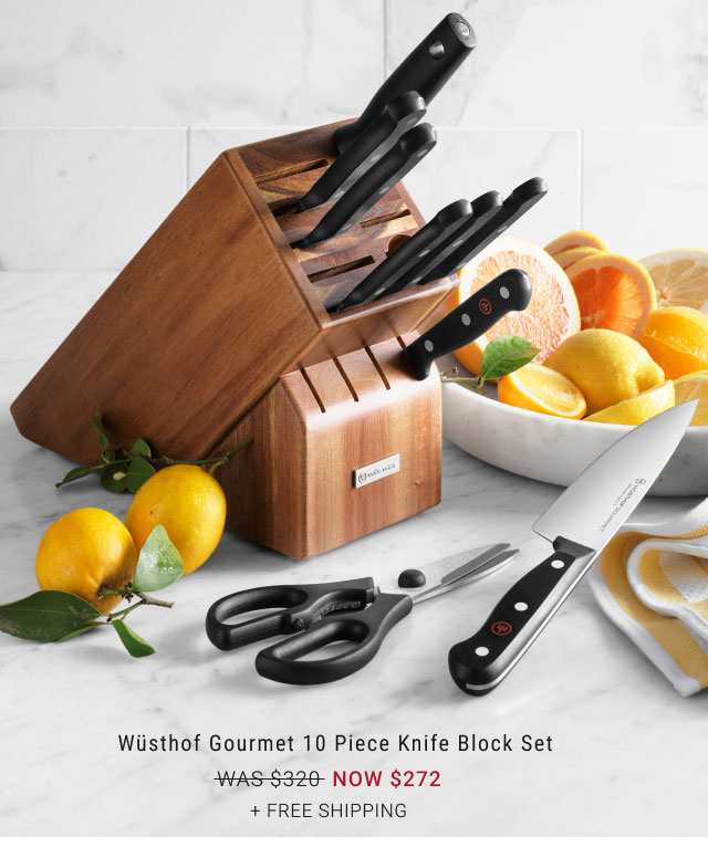 Wüsthof Gourmet 10 Piece Knife Block Set NOW $272 + Free shipping