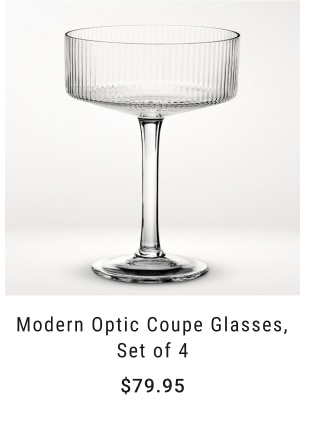 Modern Optic Coupe Glasses, Set of 4 - $79.95