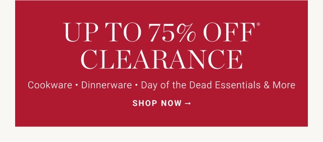 up to 75% off clearance - shop now