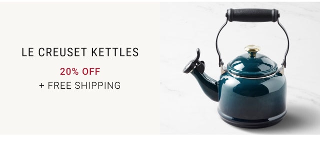 Le Creuset Kettles 20% off + Free Shipping