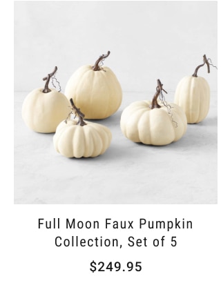 Full Moon Faux Pumpkin Collection, Set of 5 - Starting at $249.95