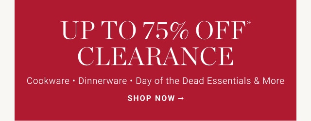 up to 75% off clearance - shop now