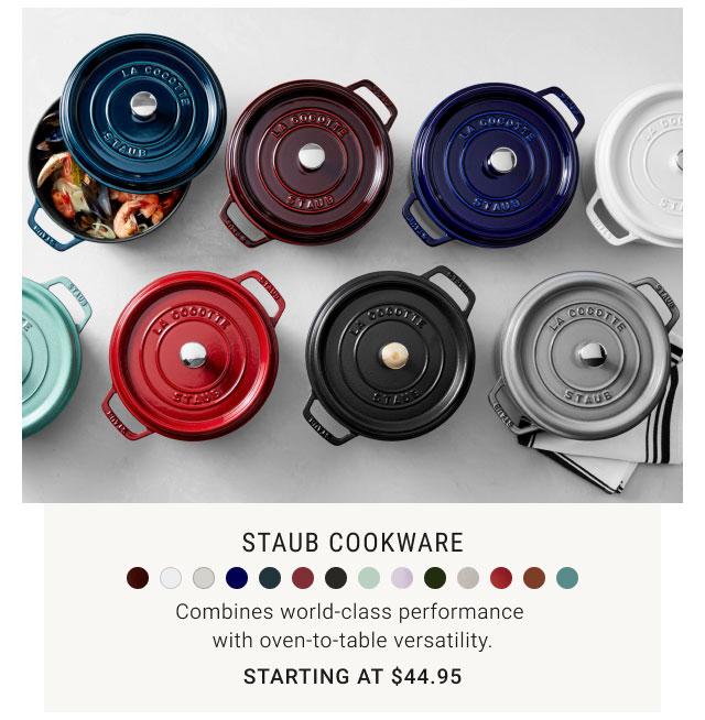 Staub Cookware Starting at $44.95