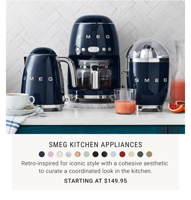 Smeg Kitchen Appliances Starting at $149.95