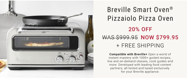 Breville Smart Oven® Pizzaiolo Pizza Oven 20% off Now $799.95 + Free Shipping