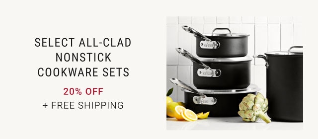 Select All-Clad Nonstick Cookware Sets 20% off + Free Shipping