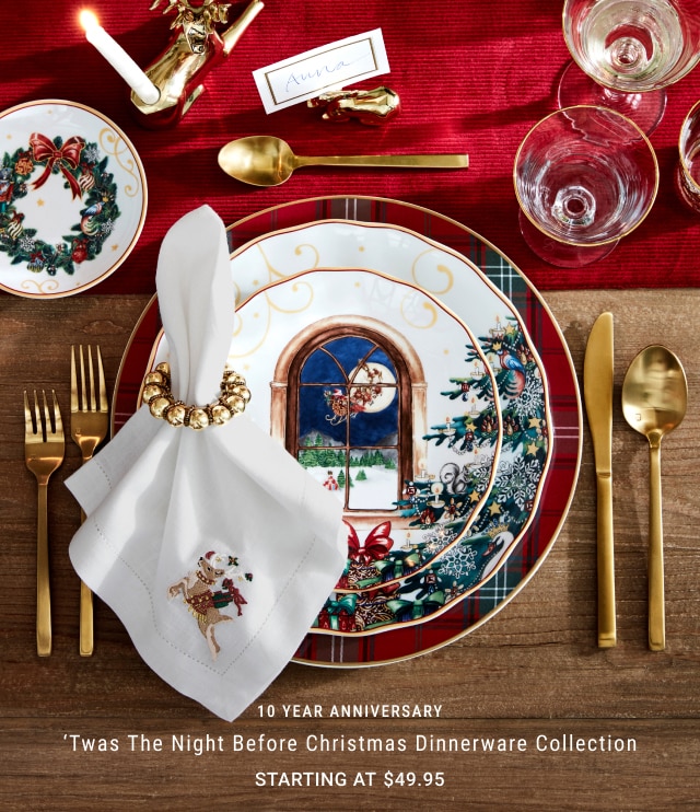 ‘Twas The Night Before Christmas Dinnerware Collection - Starting at $49.95