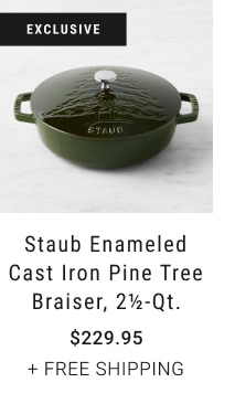 Staub Enameled Cast Iron Pine Tree Braiser, 2 1/2-Qt.