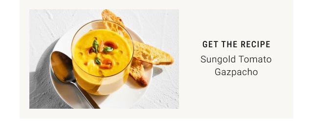 Get the recipe - Sungold Tomato Gazpacho