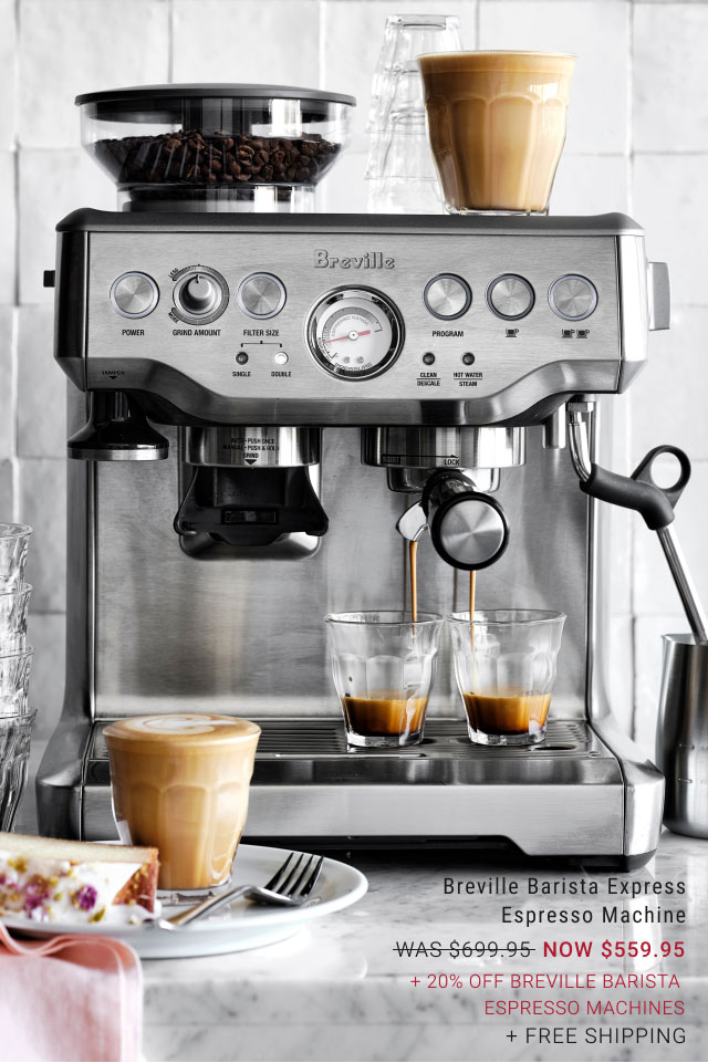 Breville Barista Express espresso Machine NOW $559.95 + FREE SHIPPING