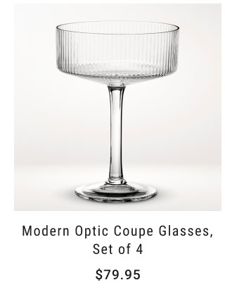 Modern Optic Coupe Glasses, Set of 4 $79.95