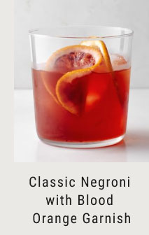 Classic Negroni with Blood Orange Garnish