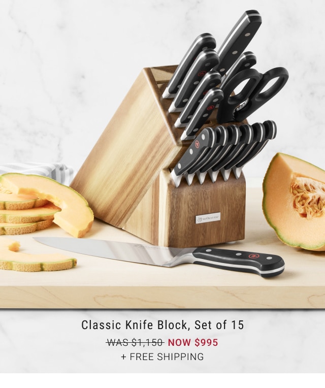 Classic Knife Block, Set of 15 - NOW $995 + free shipping