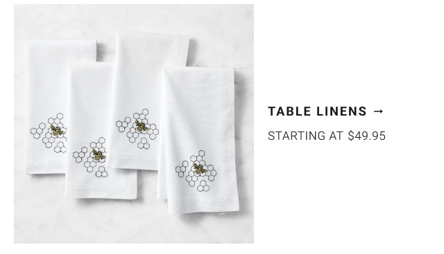 Table Linens Starting at $49.95