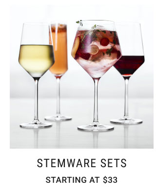 Stemware Sets Starting at $33